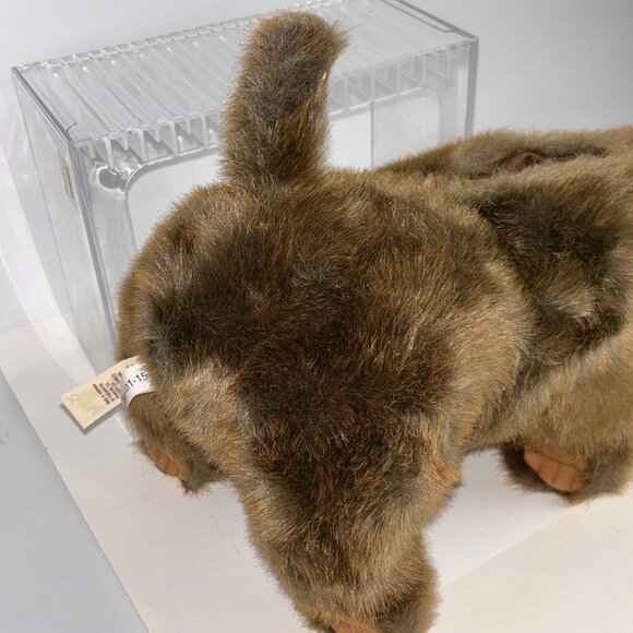 Folkmanis Hand Puppet Sitting Dog Brown Plush 14" with Back Pocket - Picture 14 of 15